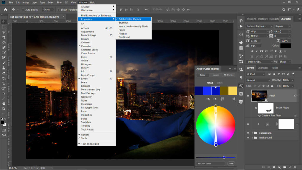 Color Theme plugin included with Photoshop