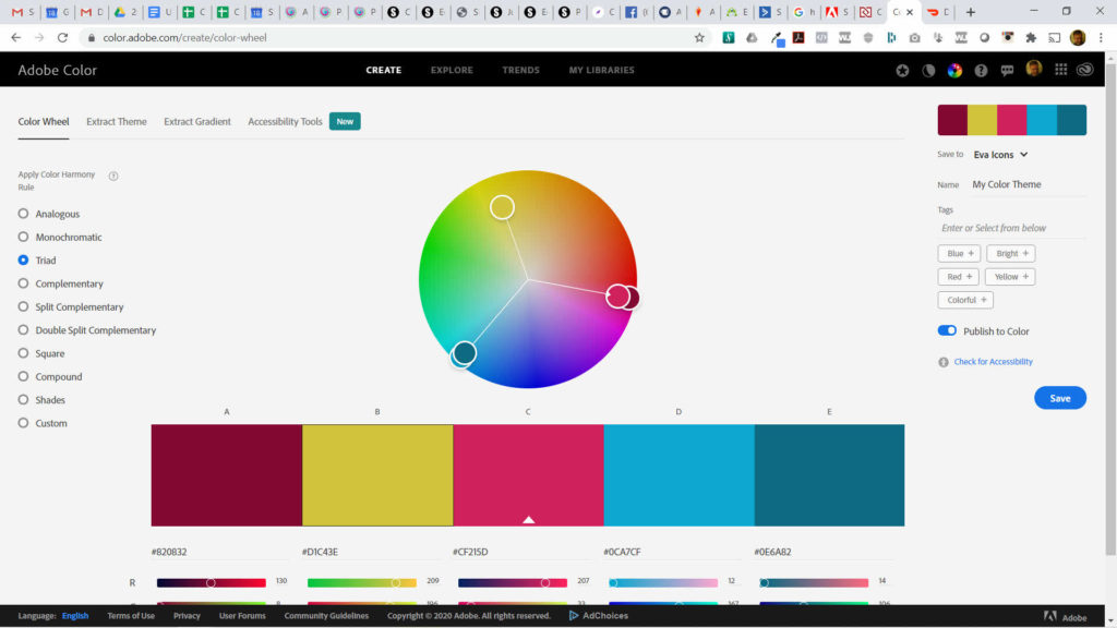 Adobe Color website