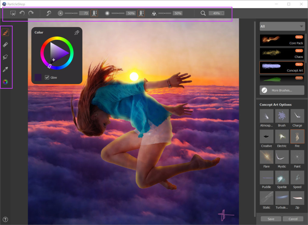 Brush settings and options